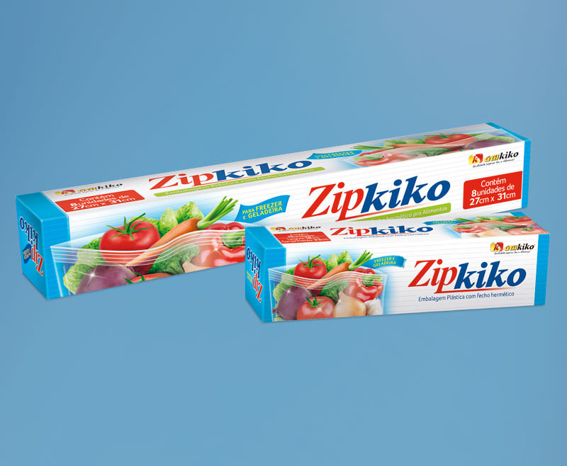 Redesign Linha de Embalagens Zip Kiko